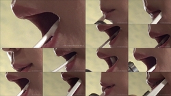 (采取从外面) 要牙刷 [恋物癖: 口、 唇、 舌和唾液和 Vero 和唾液和牙齿上视频]
